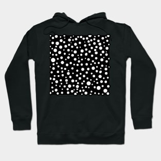 Dots Black and White Pattern Hoodie